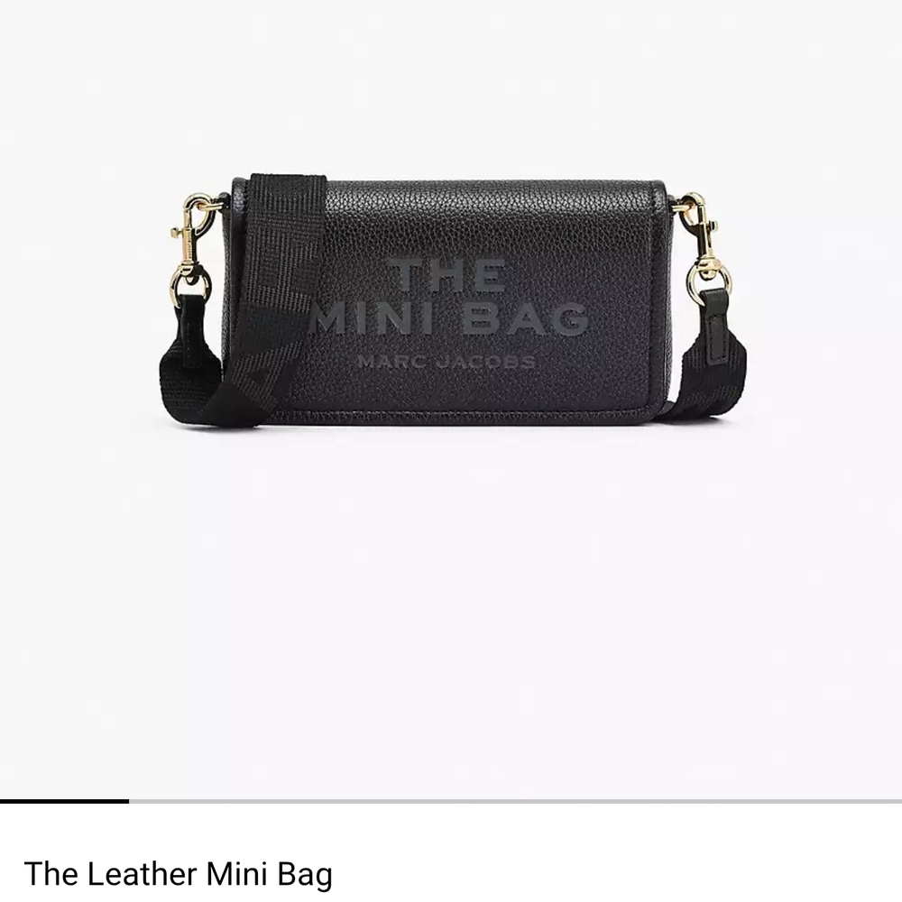 Marc Jacobs Black Mini Bag with Gold Hardware